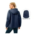 thumbnail image 4 of Little Donkey Andy Womens Warm Recycle Insulated Jacket Hooded Lightweight Windproof Winter Coat Hiking Travel Dark Blue XS, 4 of 6