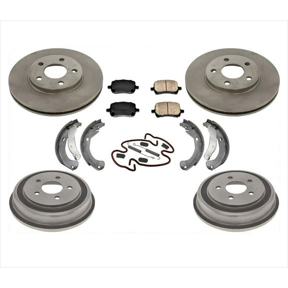 Fits 06-08 Chevrolet HHR 5 Lug Rotors With Rear Drums Front Rotors Brake Pads