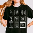 thumbnail image 2 of Comfort Colors Whimsical flower postage stamps tee, floral stamps tshirt, retro flowers shirt, boho flower vintage floral trendy coquette t-shirt, 2 of 4
