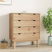 Uteam Solid Pine Wood OTTA Drawer Cabinet 30.1x15.6x35.4