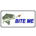 thumbnail image 2 of 212 Main LPO2403 6 x 12 in. Bite Me Bass Fish & Lure Photo License Plate, 2 of 2