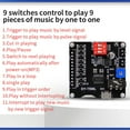 thumbnail image 3 of Audio Player Module,Audio Player Voice 9ch Audio Mp3 Player Sound Player Sound Voice 5w Mp3 Player, 3 of 5
