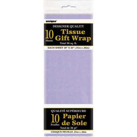 Tissue Paper Sheets, 26 x 20 in, Lavender, 10ct