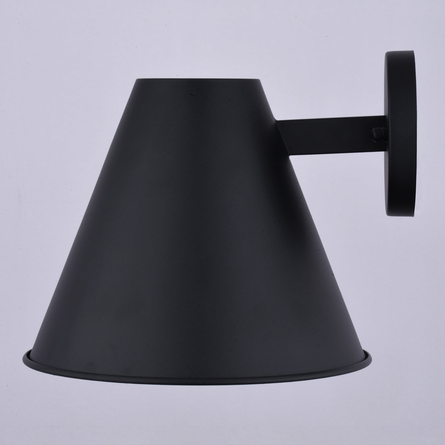 Smith 9 in. H Black Outdoor Hardwired Sconce Wall Light made of Durable Steel, Metal Shade, Dark Sky Compliant