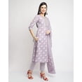 thumbnail image 4 of Rajnandini Women's Pure Cambric Cotton Embroidered Kurta Set With Dupatta (JOPLVL287-XXL_Purple_XXL), 4 of 5