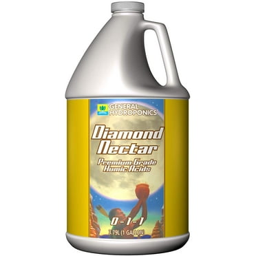General Hydroponics HGC732165 Diamond Nectar 0-1-1 Premium Grade Humic Acid for Soil, Soilless Mixes, Coco & Hydroponics1-Gallon