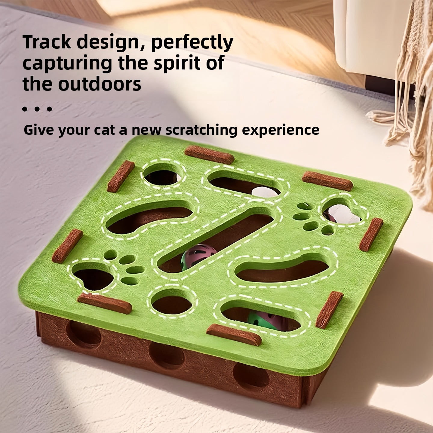 Cat Toy Maze Hole Felt Box Self-Entertainment Boredom Relief Artifact Kitten Pet Cat Puzzle Teaser Bell Ball