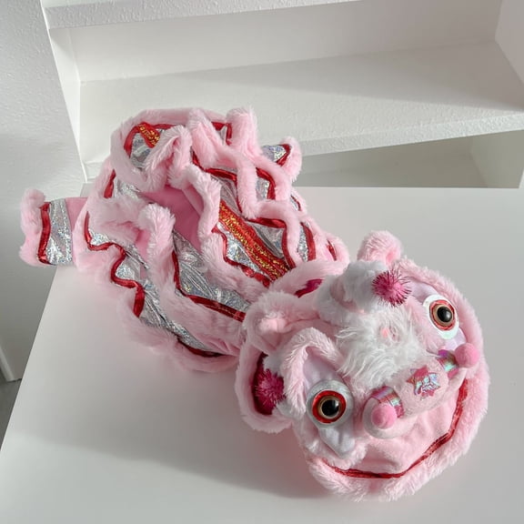 karymi Festive Lion Dance Winter Dog Clothes Outfit for Small Pets Warm Costume with Adorable Design Multiple Sizes S to XXL Holiday Season Apparel Accessory Bedroom Decor