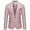 Pink, variant on sususu Mens Linen Sport Coats and Blazers,Mens Suits Classic Fit 2 Piece,Contemporary Slim Fit Two Button With Modern Round Hem and Pockets for Autumn Winter Style