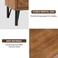 thumbnail image 6 of FOROUTIA Mid-Century Nightstand with 2 Drawers,Wooden Finish Bedside Table,Brown, 6 of 6