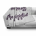 thumbnail image 3 of Feminist Soft Flannel Fleece Throw Blanket, Monochrome Calligraphy Nevertheless She Persisted Words on Plain Background, Cozy Plush for Indoor and Outdoor Use, 60" x 80", Eggplant White, by Ambesonne, 3 of 6