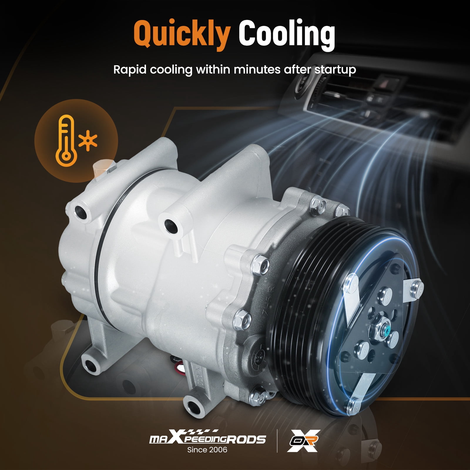 maXpeedingrods A/C AC Compressor w/Clutch For Honda Civic 2002 2003 2004 2005 L4 1.7L