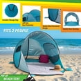thumbnail image 3 of Wakeman Pop-up Beach Tent - Fits 2-3 People, Sun Shelter with UV Protection, Ventilation, Water and Wind Resistant, Camping Canopy, Blue, 3 of 5