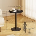 thumbnail image 5 of C Shaped Side Table, Round End Table, Tv Trays Table for Couch, Small Snack Table with Metal Leg for Living Room, Bedroom, Bedside, Sofa and Office (Black), 5 of 16