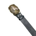 thumbnail image 6 of Cowboy Buckle Belt Western Leather Horse Head Buckle Peony Pattern Belt for Men Women Engraved Floral Horse Belt for Jeans, 6 of 7