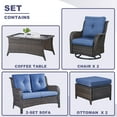 thumbnail image 6 of POCASSY 6 Piece Rattan Sofa Seating Group with Cushions, 6 of 9