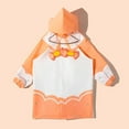 thumbnail image 6 of Toddler Rain Jacket Kids Toddler Princess Print Waterproof Reflective Raincoat with Hood Lightweight Rain Poncho Rain Jacket Girls Orange 4 Years-5 Years, 6 of 7