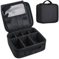 thumbnail image 1 of Bvser Estuche de Maquillaje de Viaje, Organizador de Estuche de Tren Cosmético Bolsa de Maquillaje de Almacenamiento de Artista Portátil con Divisores Ajustables para Cosméticos Pinceles de Maquillaje, 1 of 5