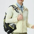 thumbnail image 6 of Mrmaere Men's UPF 50+ Sun Protection Color Block Hooded Jacket Lightweight Outdoor Cycling Shirt Yellow L, 6 of 6