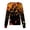 Earthy Yellow, variant on Women's Scrub Jacket Long Sleeve Button Front Leaf Floral Print Breathable Relaxed Printed Casual with Fabric and Pockets Work Uniform Comfort,Orange(S)