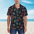 thumbnail image 5 of Picia Feathers And Butterflies Gentle Cotton Regular Fit Short Sleeve Casual Hawaiian Shirt for Men-XX-Large, 5 of 8