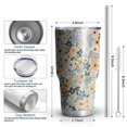 thumbnail image 6 of 30oz Pioneer Flower Tumblers Stainless Steel Tumbler with Lid and Straw,Vacuum Insulated Double Wall Travel Tumbler Cups Mug with Cleaning Brush for Coffee,Tea, 6 of 7