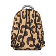 thumbnail image 2 of Brown and Beige Leopard Print Backpack for School, Cute School Bag with Adjustable Shoulder Straps and Padded Back, 15.3"x11"x7.1", 2 of 4