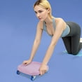 thumbnail image 4 of Hyknon Ab Roller Wheel for Core Workout, Core Coaster Abs Training Machine with Knee Pads Smooths Rolling, Stable Fitness Exercise Discs Equipment at Home, Slide Fitness Trainer for Men Women, Pink, 4 of 6