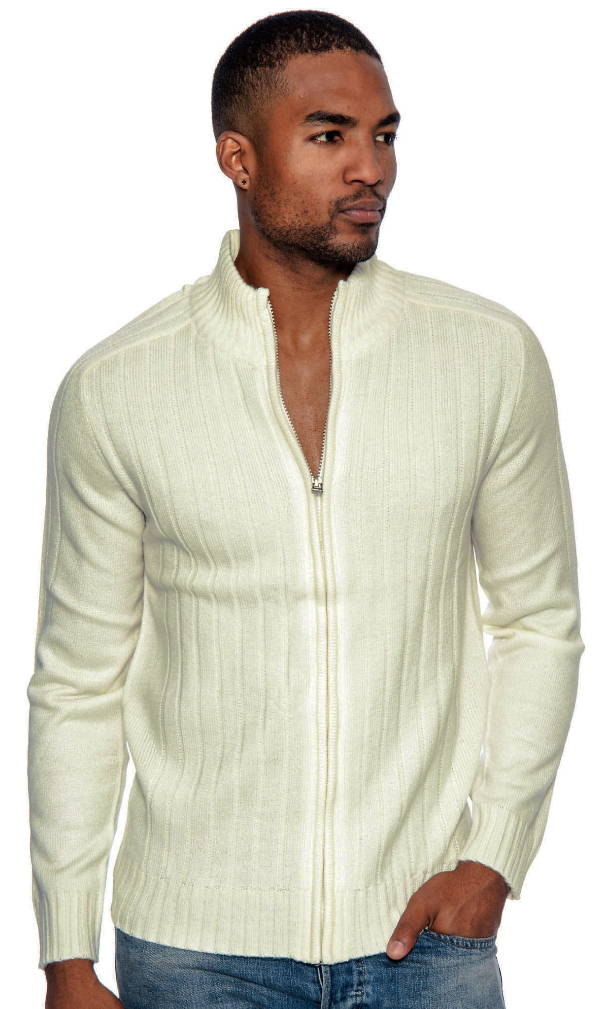 Download True Rock - True Rock Men's Full Zip Mock Neck Sweater ...