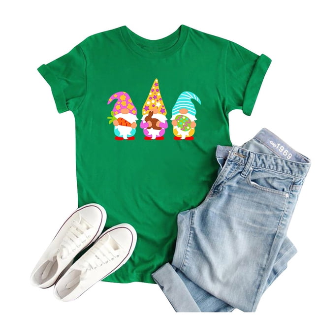 Women Printed Plus Size O-Neck T-Shirts Print Short Sleeve Graphic Tee Tops
