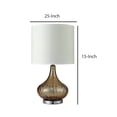 thumbnail image 4 of Table Lamp with Gourd Shaped Body and Stable Metal Support, Glass - Saltoro Sherpi, 4 of 4