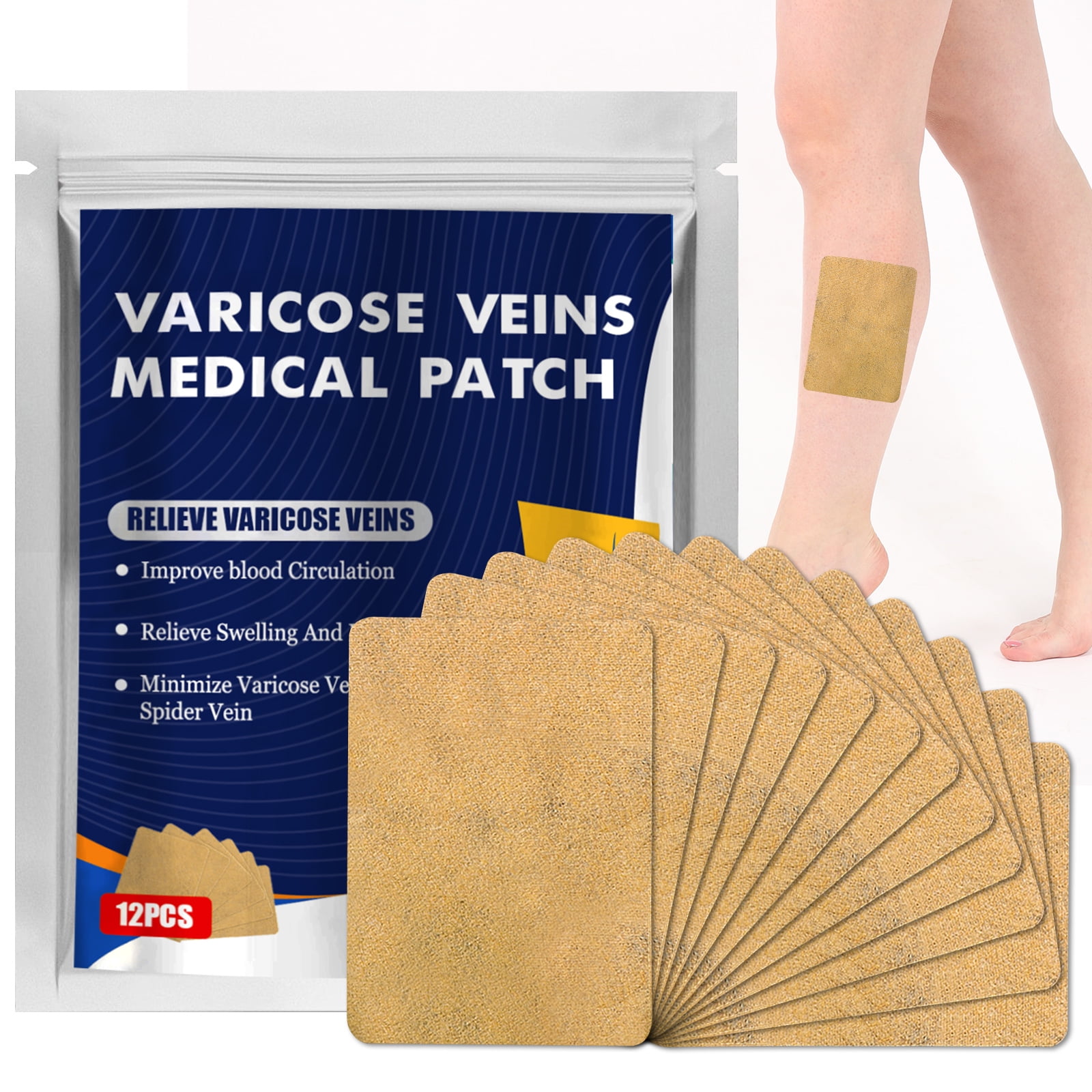 Varicose Veins Treatment for Legs, 12 Pcs Varicose Veins Patch for