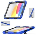 thumbnail image 3 of SaniMore for iPad 10th Generation 10.9" 2022 Case, 3 Layers Multi-Functional Cover Support Multi-Angle Kickstand & Adjustable Shoulder Strap Shockproof Protective Shell, Darkblue, 3 of 7