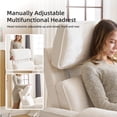 thumbnail image 5 of Oversized Power Recliner Chair, 26" Extra Wide Swivel Rocker Recliner with Adjustable Headrest, Chenille Glider Rocking Nursery Chair with Overstuffed Armrest, USB Ports, Cream, 5 of 9