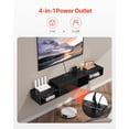 thumbnail image 3 of REKHH Floating TV Stand 59", Entertainment Center with Power Outlet & Cable Hole Black Modern, 3 of 8
