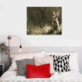 thumbnail image 5 of Vintage Easter Bunny Canvas Art - Rustic Farmhouse Decor, Framed Spring Rabbit Painting for Living Room & Bedroom, 5 of 6