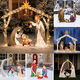 thumbnail image 2 of Navidad Dacoratio Halloween pesebre navideño felicidad una familia de tres decoraciones de jardín, 2 of 5
