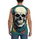 thumbnail image 4 of Fotbe Modern Hip-Hop Skull Men's Camiseta sin Mangas Estampada para Hombres, Playera Casual para Gimnasio, Entrenamiento, Playa-Large, 4 of 7