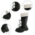 thumbnail image 6 of Quealent Girls Knee High Boots Winter Warm Riding Boots with Side Zipper Fashion School Shoes Comfortable Tall Boots Black for Size 12.5, 6 of 9