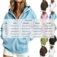 thumbnail image 3 of Hoodies Sweatshirt for Women Button Collar Drawstring Long Sleeve Pullover Casual Winter Hooded Tops With Pocket Fall Outfits, 3 of 7