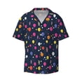 thumbnail image 6 of Kdxio Men's Hawaiian Shirt for Men Short Sleeve Shirt Colored Balloons Summer Casual Holiday Beach Button Down T-Shirts, 6 of 7