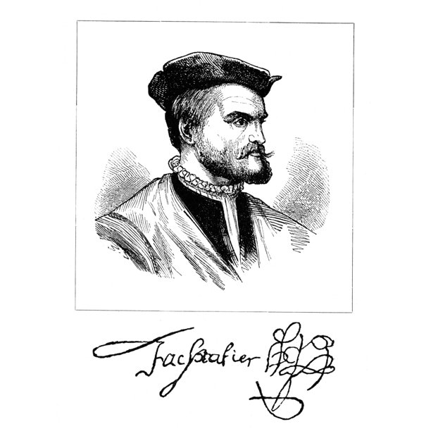 Jacques Cartier 1491 1557 Nfrench Explorer In North America Wood Engraving Rolled Canvas Art 24 X 36 Walmart Com Walmart Com