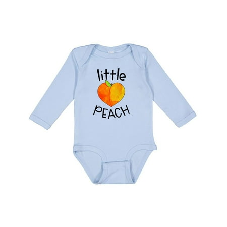 

Inktastic Little Peach Cute Heart Shaped Peach Boys or Girls Long Sleeve Baby Bodysuit