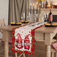 thumbnail image 2 of Table Runners 72 Inches Long Dress Scarves, Valentine's Day Farmhouse Kitchen Table Runner, Coffee Tablerunners, Red Roses Gnomes Romance Love Beige 16x72 Inch, 2 of 9