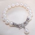 thumbnail image 4 of Simple de Perla Natural Hebilla de Cristal de 7-8mm Sunnimix Pulsera del brazalete, 4 of 8