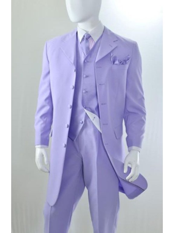 Mens Lavender Zoot Suit Long Jacket 3 Piece Private Label Zoot-100