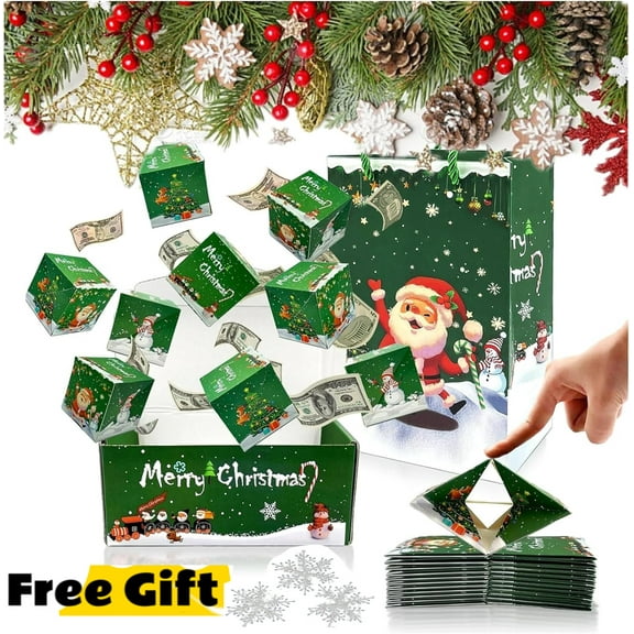 Surprise Gift Box Explosion with Gift,Surprise Gift Box Explosion for Money,Explosion Gift Box Christmas,Surprise Box Gift Box For Money,Folding Pop-Up Surprise Box for Birthday Christmas,16 boxes