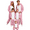 Pink#2, variant on SwiftWear Christmas Matching Family Pajamas Set Festive Onesie with Animal Ears Hood, Xmas Theme Fleece Loungewear Pjs for Home Celebration (Brown)