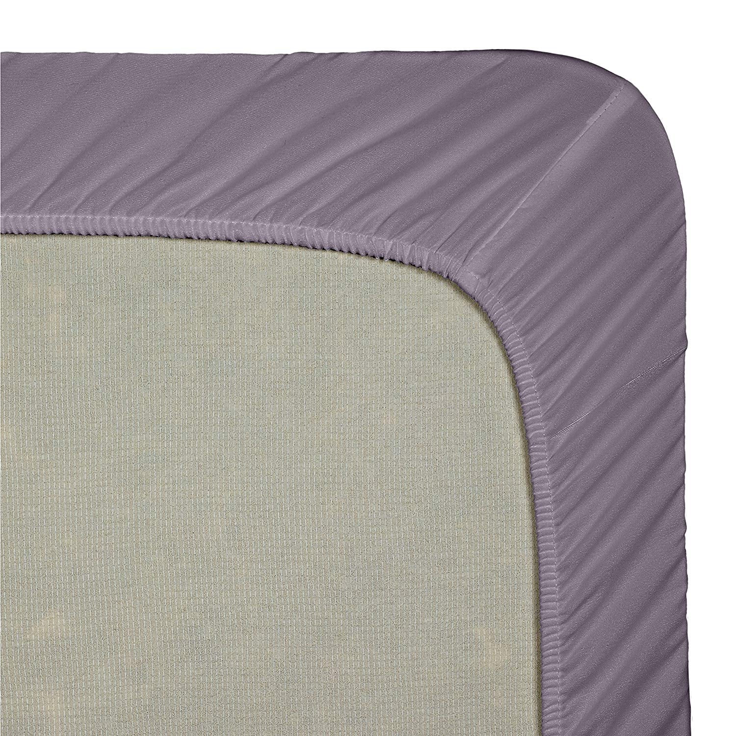 Clara Clark Premier 1800 Collection Single Microfiber Fitted Sheet, Twin Size, Eggplant Purple