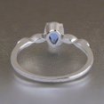 thumbnail image 6 of Sterling Silver Simulated Blue Sapphire Pear Cut Ring For Women, 6 of 6